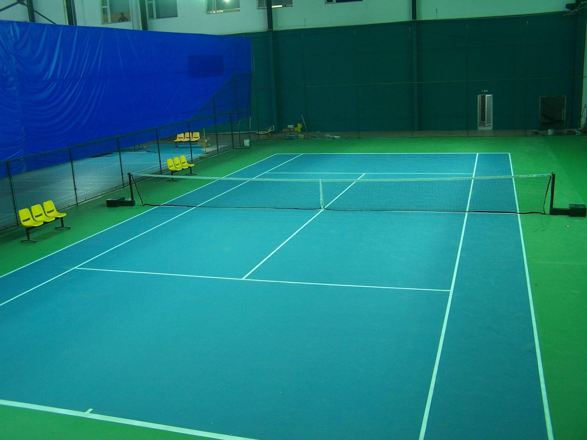 室内PVC运动地板网球场